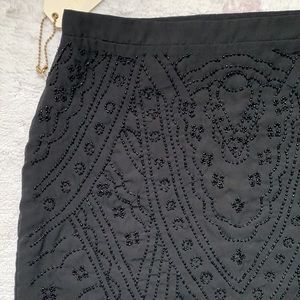 Forever 21 Special Collection Black Beaded Skirt Medium NWT